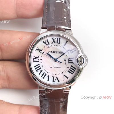 Swiss Grade Copy Ballon Bleu de Cartier Pink MOP Dial Watch